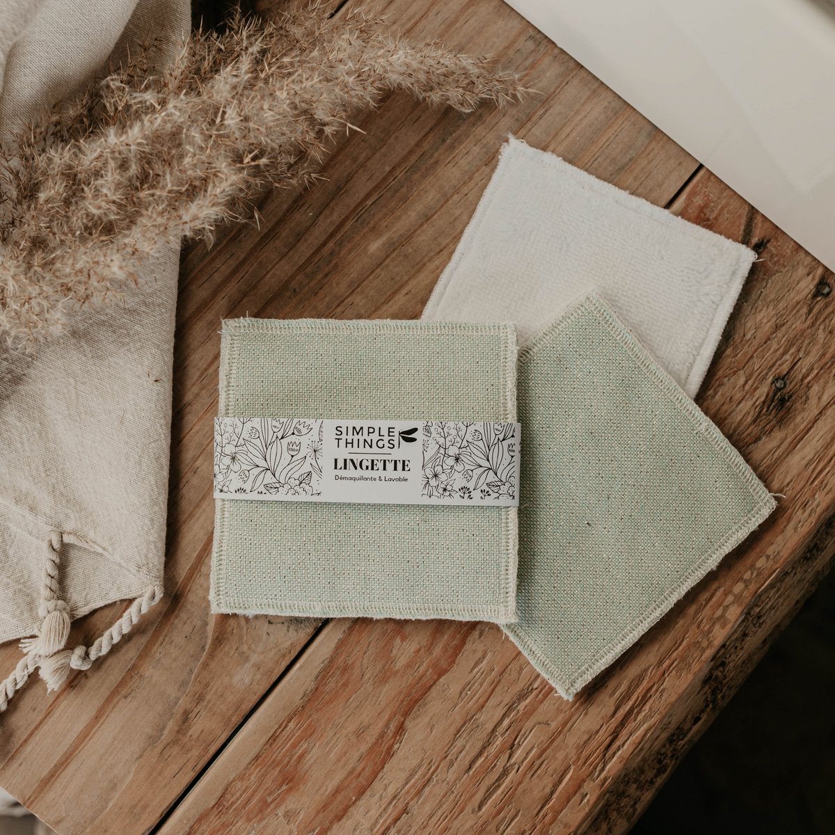 Wasbare make-up doekjes pastel 3 stuks