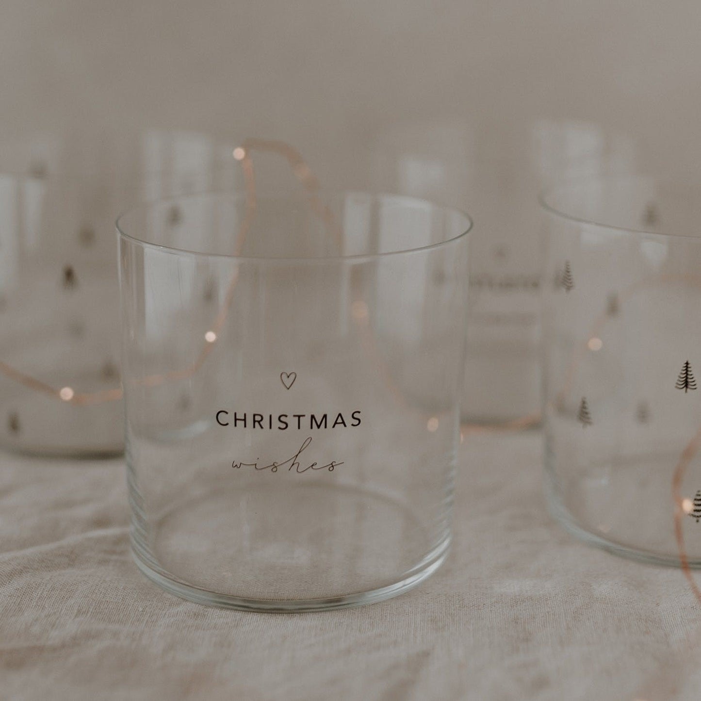 Dunwandige drinkglazen set van 2 Kerstglazen verschillende varianten