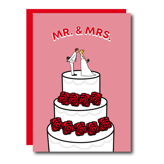 Mr. & Mrs. Cake Wenskaart