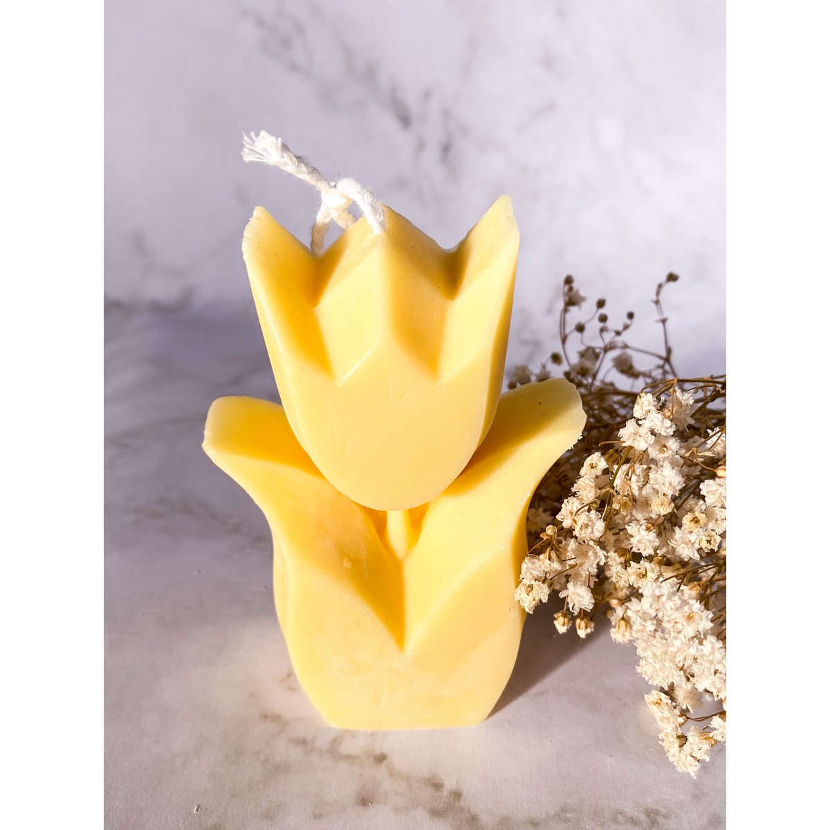 Tulpenkaars handgemaakt van koolzaadwas