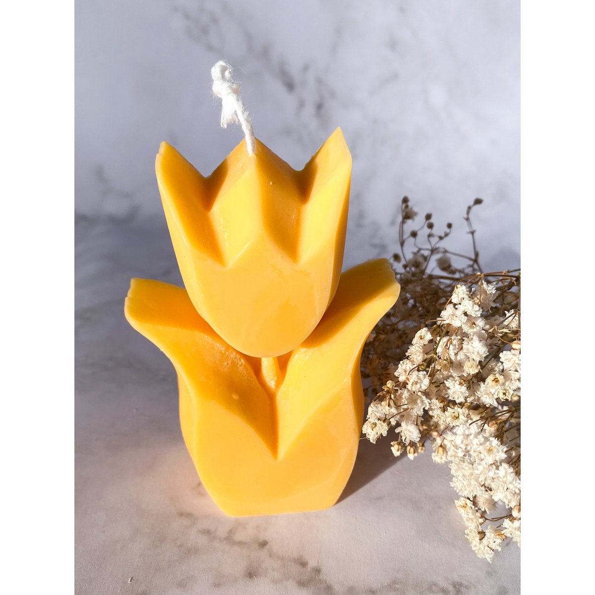 Tulpenkaars handgemaakt van koolzaadwas