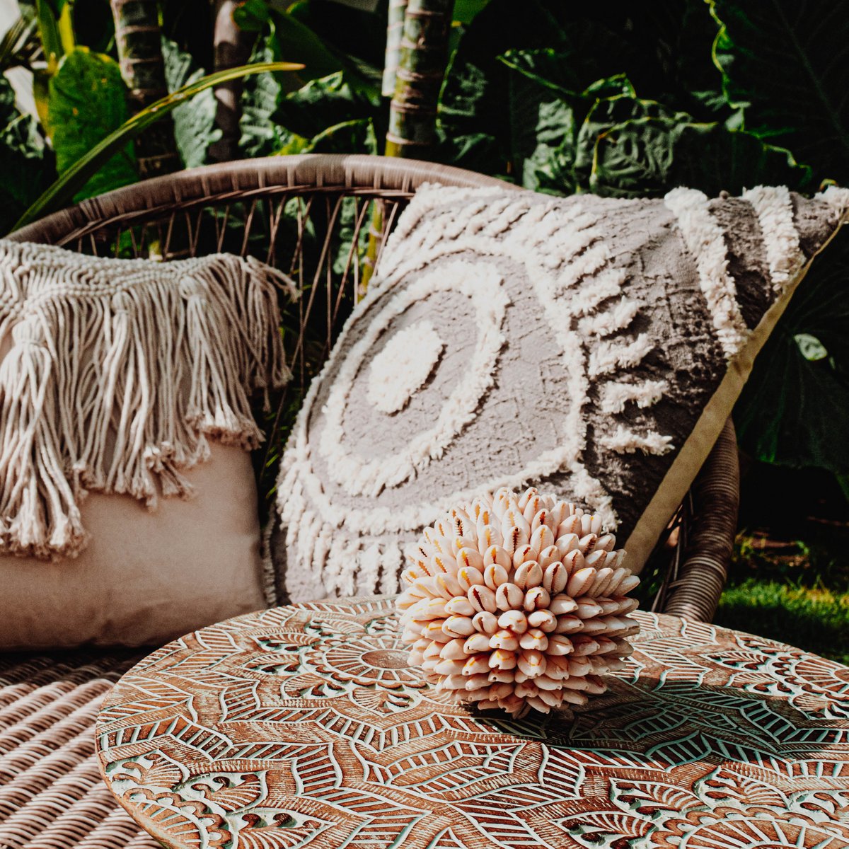 Boho kussen met vulling 50x50 - BATUR -