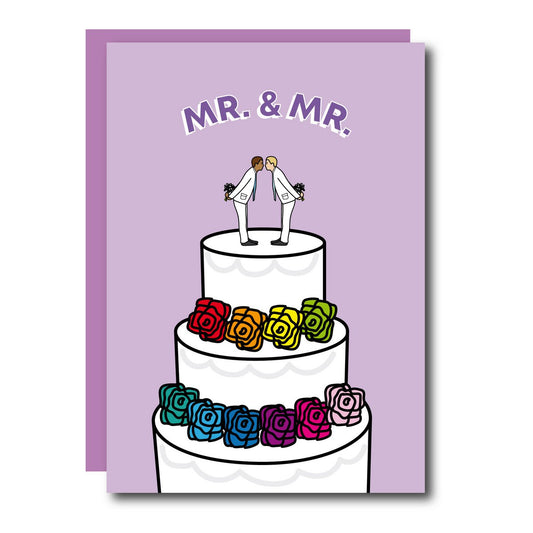 Mr. & Mr. Cake Wenskaart